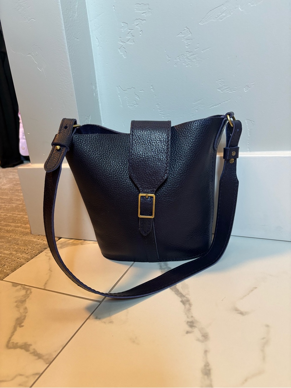 Portland leather Polly bucket bag